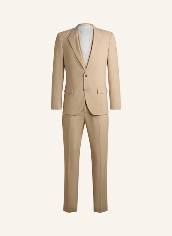 HUGO Business Anzug HENRY/GETLIN242V2X Slim Fit BEIGE