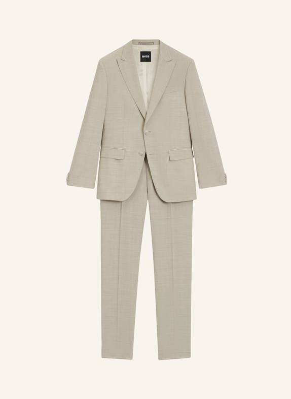 BOSS Business Anzug H-HUGE-2PCS-PEAK-253 Slim Fit WEISS