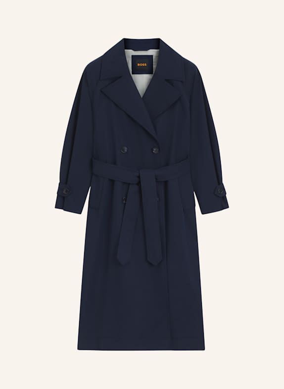 BOSS Klassischer Mantel C_CAMINA Oversize Fit DUNKELBLAU