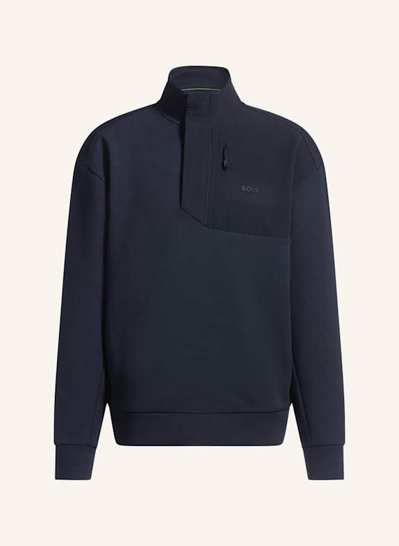 BOSS Sweatshirt SWEAT GLAMPING Relaxed Fit DUNKELBLAU