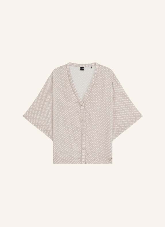 BOSS Pyjama-Oberteil SATEEN AOP_TOP BEIGE