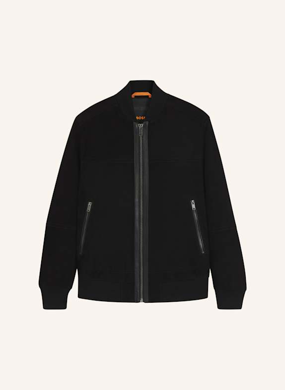 BOSS Lederjacke JOHICE Regular Fit SCHWARZ