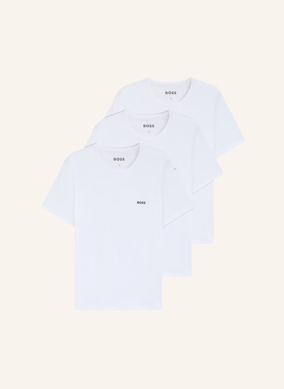 BOSS Unterwäsche Top TSHIRTRN 3P CLASSIC Regular Fit WEISS
