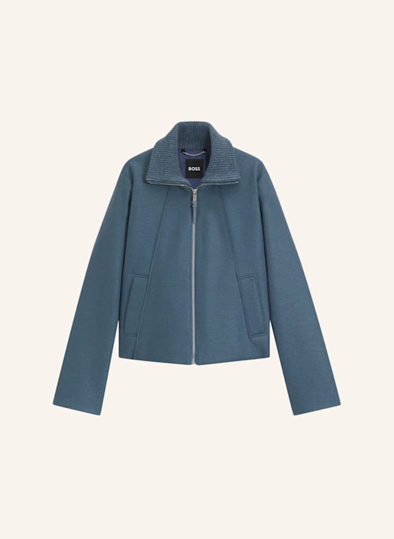 BOSS Klassischer Mantel CUNDALINI Regular Fit HELLBLAU