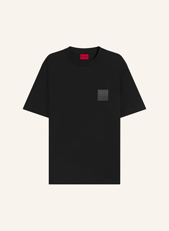 HUGO T-Shirt DUSPLITO Relaxed Fit SCHWARZ