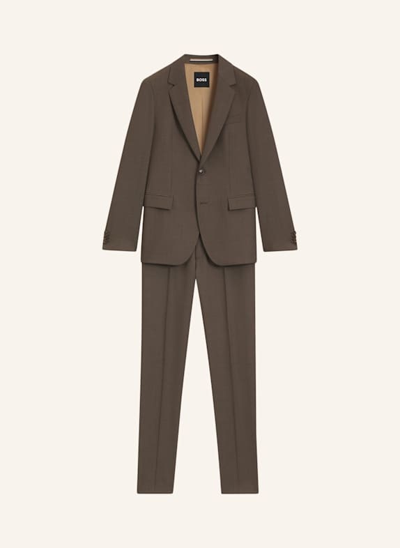 BOSS Business Anzug H-HOUSTON-2PCS-252 Slim Fit BRAUN
