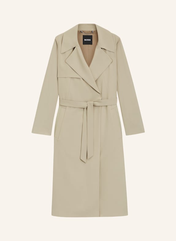 BOSS Klassischer Mantel CALISSYA Regular Fit BEIGE