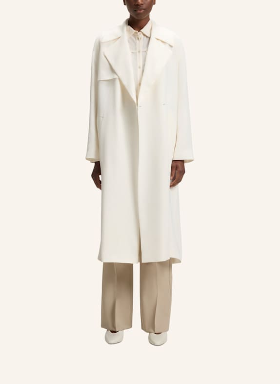 BOSS Klassischer Mantel CALISSYA Regular Fit WEISS