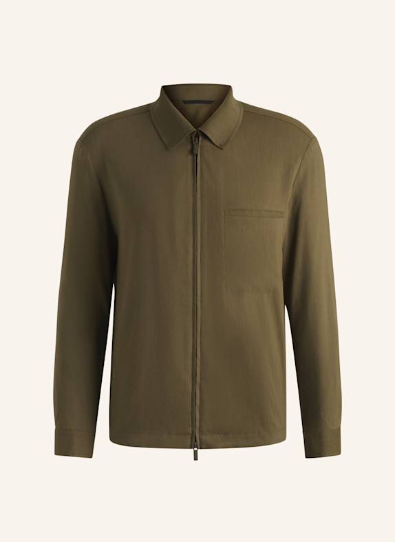 BOSS Blazer P-CARPER-ZIP-WG-252 Relaxed Fit DUNKELGRÜN