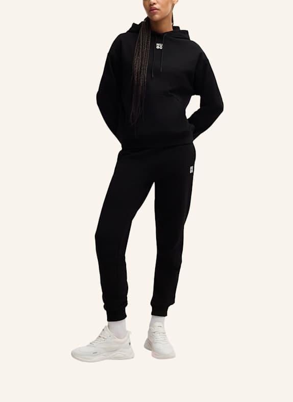 HUGO Casual Hose NELFINIA Regular Fit SCHWARZ