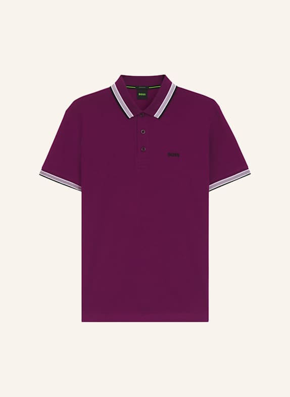 BOSS Piqué-Poloshirt PADDY CURVED Regular Fit PINK