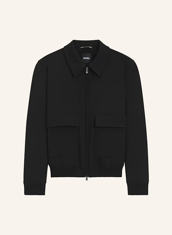 BOSS Klassischer Mantel H-CHARLY-253 Regular Fit SCHWARZ