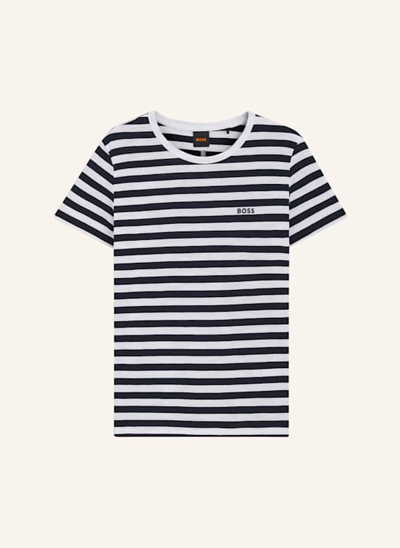 BOSS T-Shirt C_ESLA_STRIPED Slim Fit WEISS