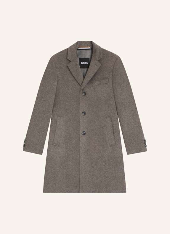BOSS Klassischer Mantel H-HYDE-244 Slim Fit KHAKI