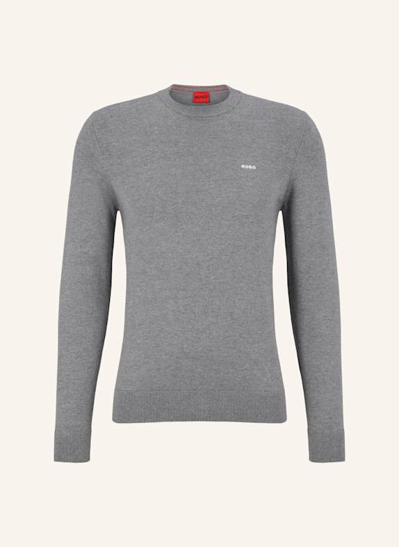 HUGO Pullover SAN CUDO-1 Regular Fit DUNKELGRAU