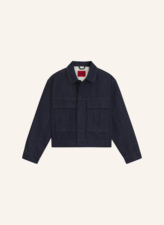 HUGO Casual Jacke HUGO 083 Relaxed Fit DUNKELBLAU