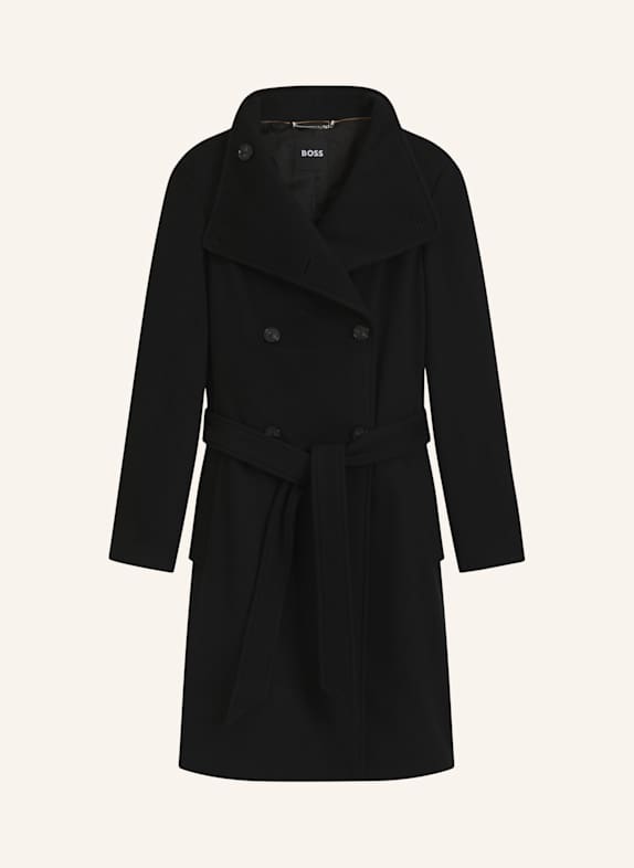BOSS Klassischer Mantel CEDANDY1_IN Regular Fit SCHWARZ