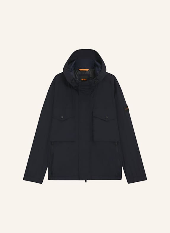 BOSS Casual Jacke OMUSK-W Oversize Fit DUNKELBLAU