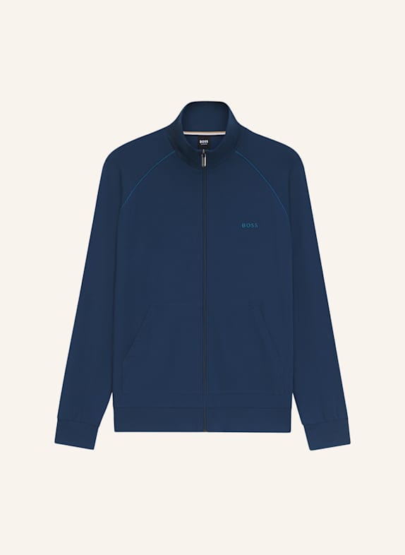 BOSS Loungewear Jacke MIX&MATCH JACKET Z Regular Fit BLAU
