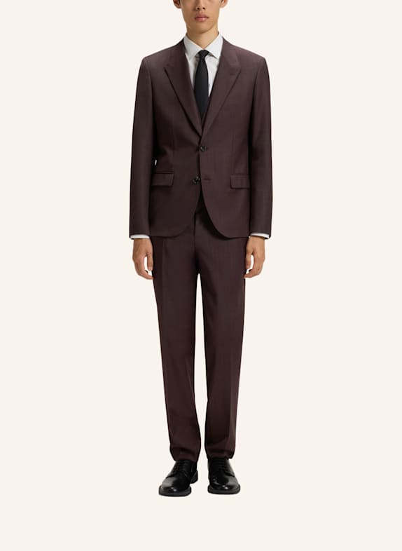 HUGO Business Anzug HENRY/GETLIN242V2X Slim Fit DUNKELROT