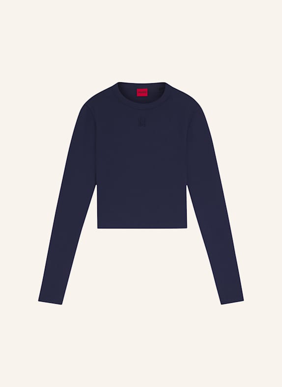 HUGO Casual Top DAFILOMENA_3 Slim Fit DUNKELBLAU