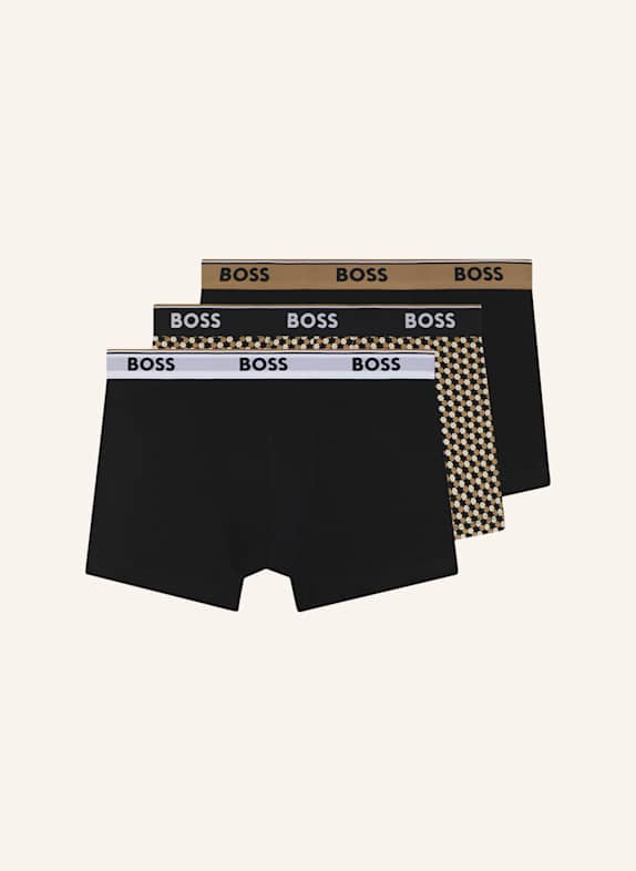 BOSS Boxershort TRUNK 3P POWER DESIG WEISS