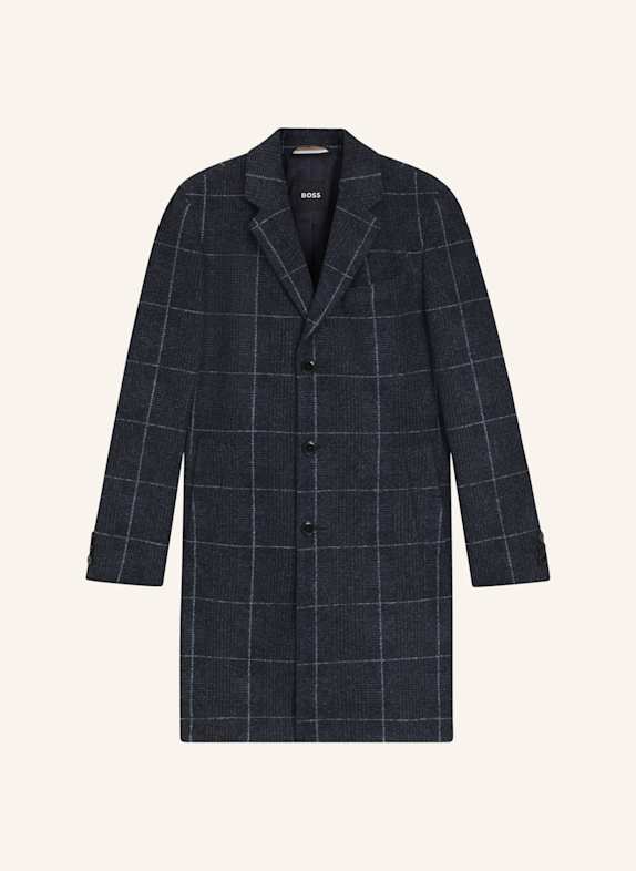 BOSS Klassischer Mantel H-HYDE-J-254 Slim Fit DUNKELBLAU