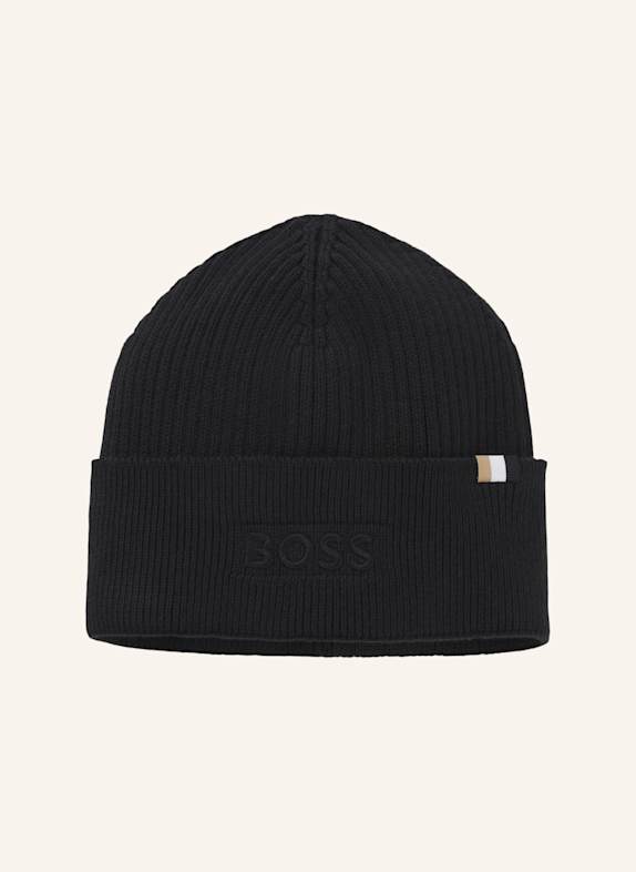 BOSS Strickmütze MAGICO_R_HAT SCHWARZ