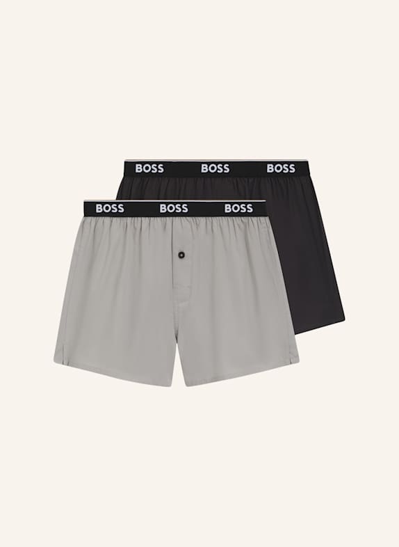 BOSS Pyjamas Unterteil 2P BOXER SHORTS EW HELLGRAU