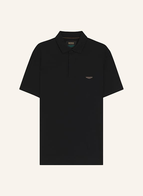 BOSS Poloshirt L-TRACY_AM-254 Regular Fit SCHWARZ