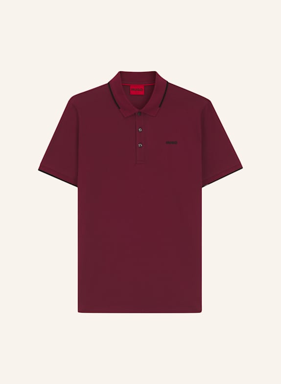 HUGO Poloshirt DINOSO222 Slim Fit DUNKELROT