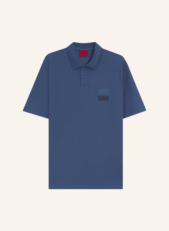HUGO Poloshirt DUSPLITY Relaxed Fit BLAU