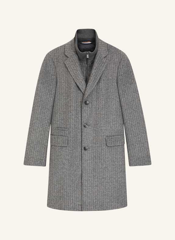 BOSS Klassischer Mantel H-HYDE-J-BIB-PAD-254 Slim Fit SILBER