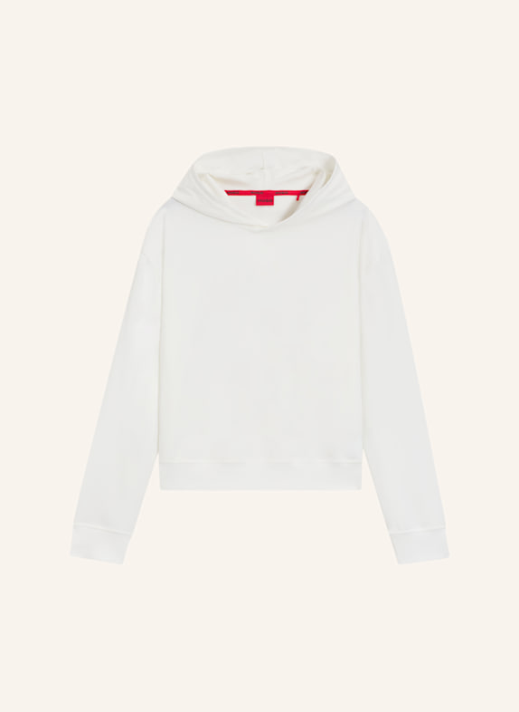 HUGO Loungewear Oberteil SHUFFLE_HOODIE Relaxed Fit WEISS