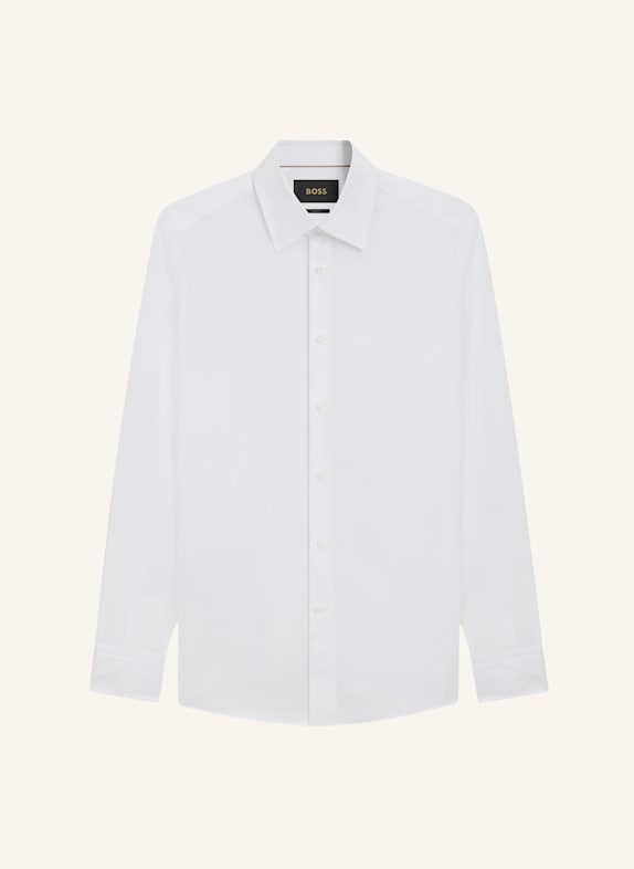 BOSS Business Hemd L-HAYS-KENT-C1-243 Slim Fit WEISS