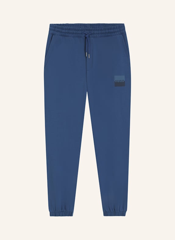HUGO Casual Hose DUSPLITAN Relaxed Fit BLAU