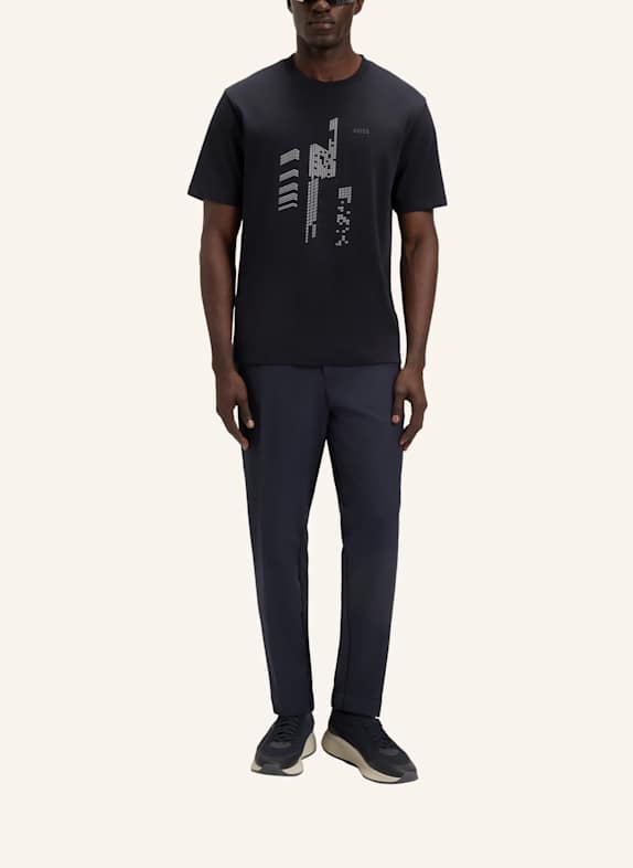 BOSS T-Shirt TEE GRX ZONE Relaxed Fit DUNKELBLAU