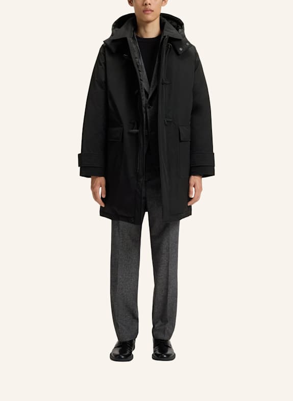 HUGO Klassischer Mantel MEVER2541 Regular Fit SCHWARZ