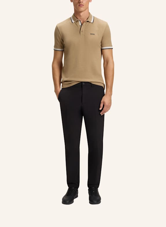 BOSS Piqué-Poloshirt PADDY CURVED Regular Fit BEIGE