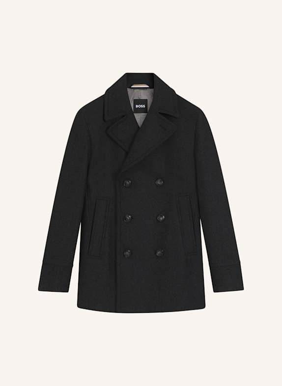 BOSS Klassischer Mantel H-HYDE-PCOAT-234 Slim Fit GRAU