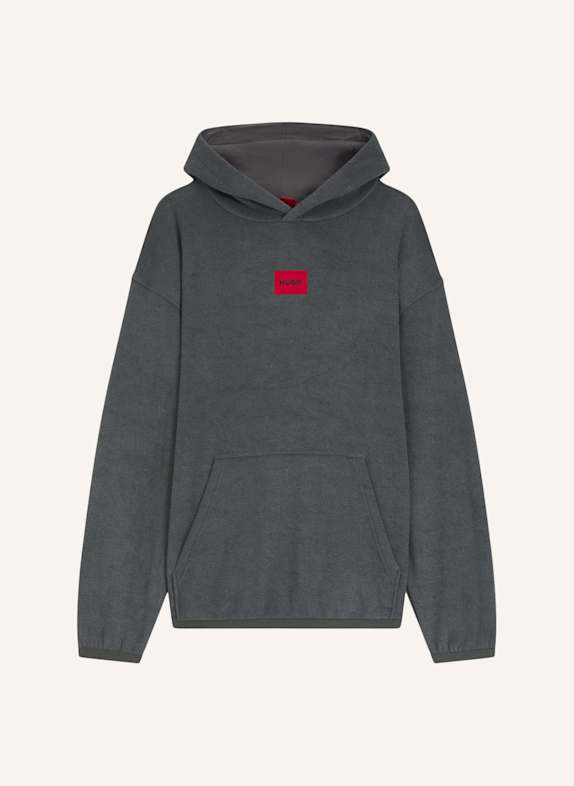 HUGO Loungewear Oberteil TERRY HOODIE Relaxed Fit DUNKELGRAU