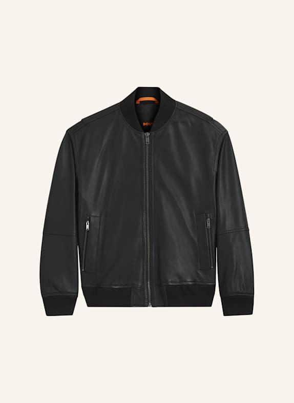 BOSS Lederblouson JOBRICE SCHWARZ