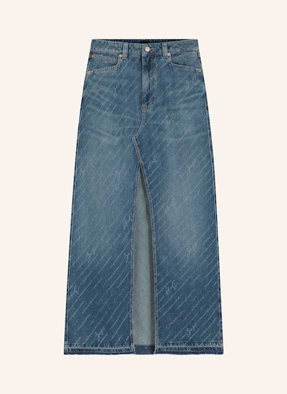 BOSS Casual Rock C_ DNM LONG SKIRT Regular Fit BLAU