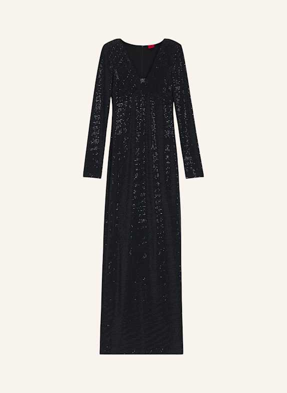 HUGO Jersey-Kleid NAMMERY Slim Fit SCHWARZ