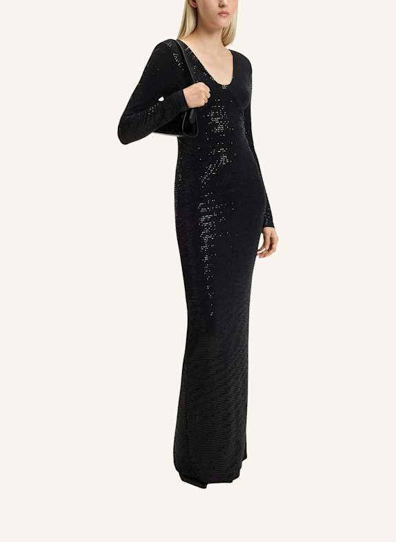HUGO Jersey-Kleid NAMMERY Slim Fit SCHWARZ