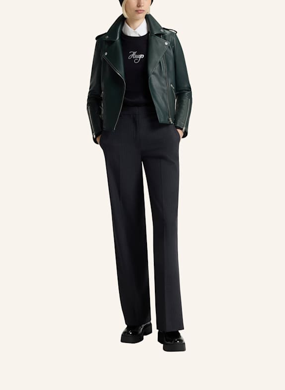 HUGO Lederjacke LUJANA Regular Fit DUNKELGRÜN