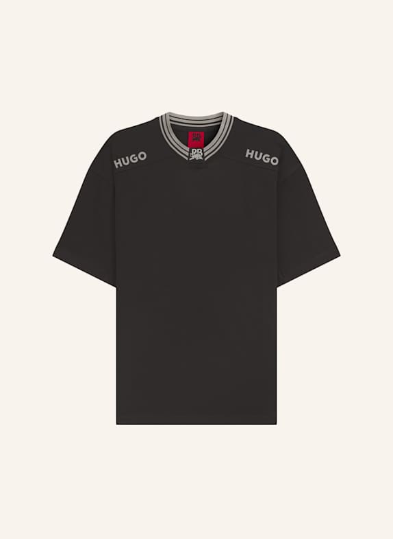 HUGO T-Shirt DYDALL_RB Oversize Fit DUNKELBRAUN