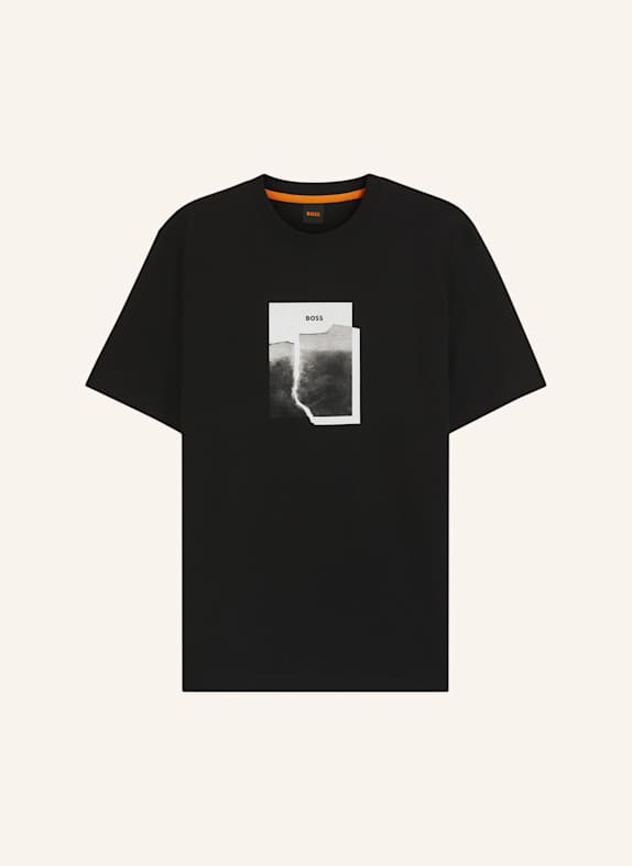 BOSS T-Shirt TE_BROKENICE Regular Fit SCHWARZ