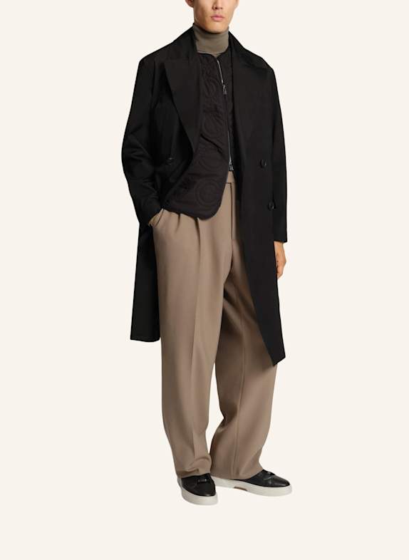 BOSS Klassischer Mantel C-CALE-DB-3IN1251BTC Relaxed Fit SCHWARZ