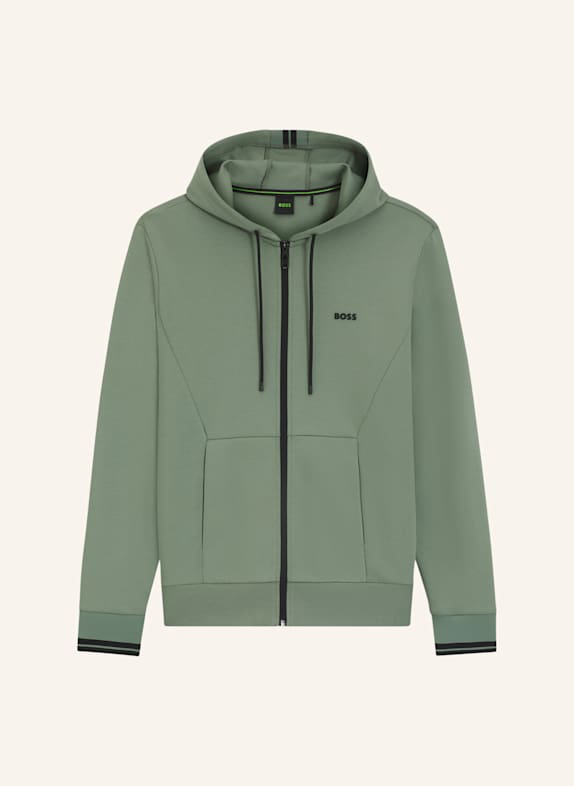 BOSS Sweatshirt FZ HOODIE ZONE Regular Fit GRÜN
